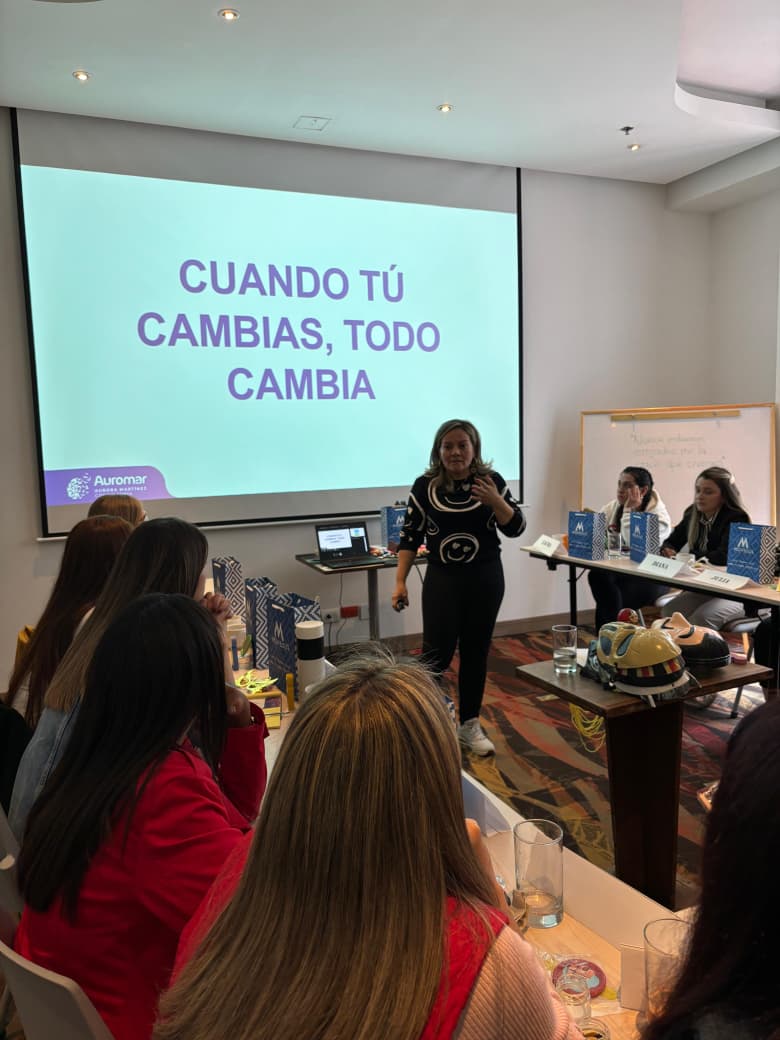 Aurora Martínez durante una experiencia de formación